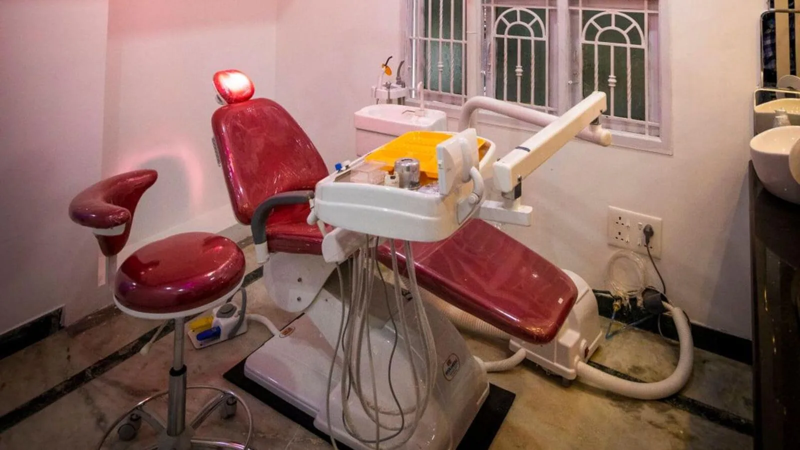 Doctor treating a child patient